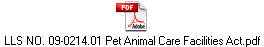 LLS NO. 09-0214.01 Pet Animal Care Facilities Act.pdf